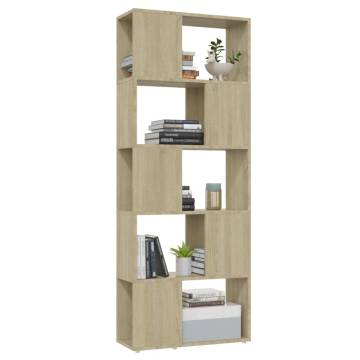  Book Cabinet Room Divider Sonoma Oak 60x24x155 cm