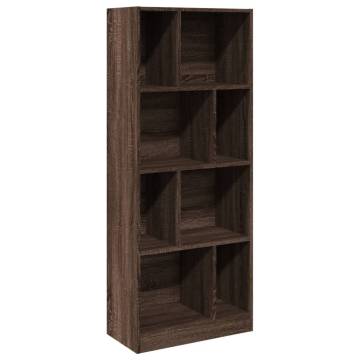  Bookcase Brown Oak 57x28.5x141 cm Engineered Wood