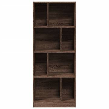  Bookcase Brown Oak 57x28.5x141 cm Engineered Wood