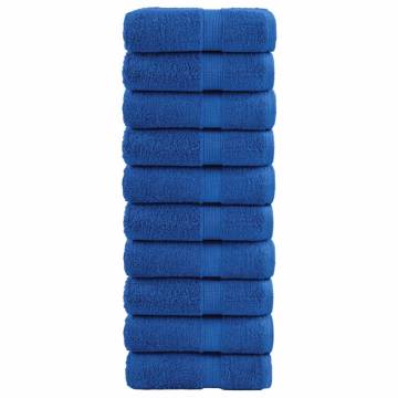  Premium Guest Towels SOLUND 10pcs Blue 30x50cm 600gsm