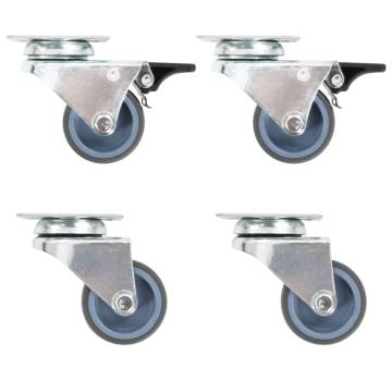  Twin-wheel Swivel Casters 4 pcs 50 mm