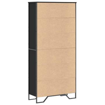  Book Cabinet Black 80x31x169 cm Engineered wood