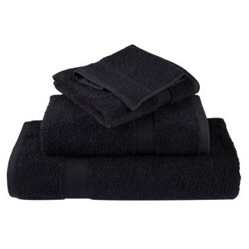  Premium Sauna Towels SOLUND 10 pcs Black 80x200 cm 600 gsm