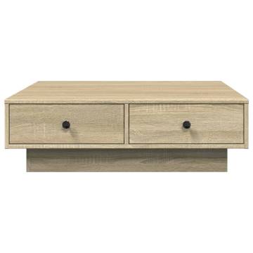  Coffee Table Sonoma Oak 90x90x28 cm Engineered Wood