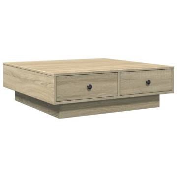  Coffee Table Sonoma Oak 90x90x28 cm Engineered Wood