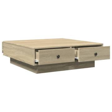  Coffee Table Sonoma Oak 90x90x28 cm Engineered Wood