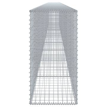  Gabion Basket with Cover 1000x50x100 cm Galvanised Iron