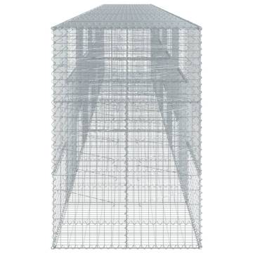  Gabion Basket with Cover 1000x100x150 cm Galvanised Iron