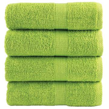  Premium Guest Towels SOLUND 4 pcs Apple Green 30x50 cm 600 gsm