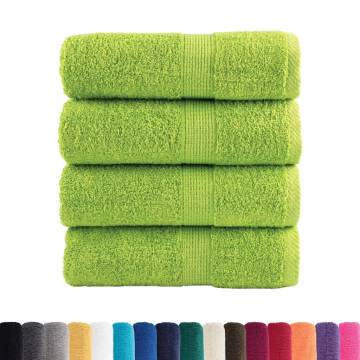  Premium Guest Towels SOLUND 4 pcs Apple Green 30x50 cm 600 gsm