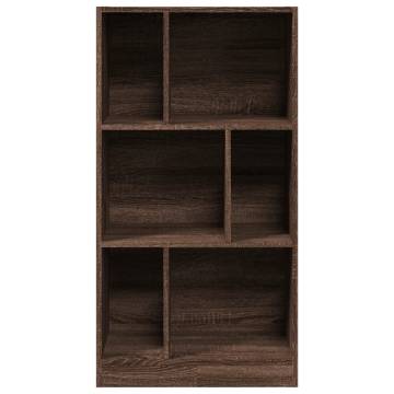  Bookcase Brown Oak 57x28.5x107.5 cm Engineered Wood