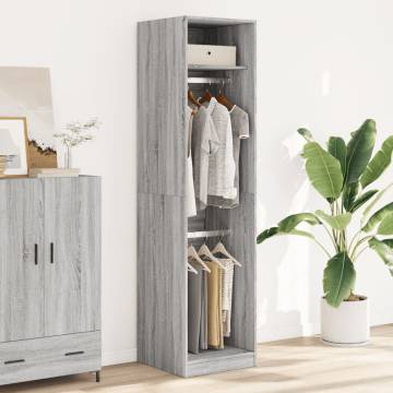  Wardrobe Grey Sonoma 50x50x200 cm Engineered Wood