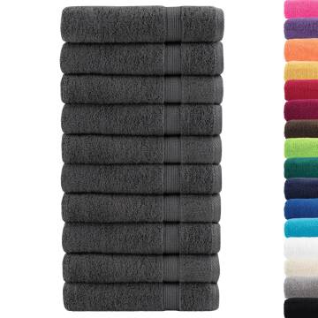  Premium Hand Towels SOLUND 50pcs Anthracite 50x100cm 600gsm