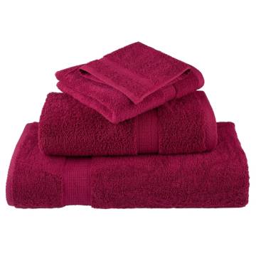  Premium Towels SOLUND 2pcs Bordeaux 100x200cm 600gsm