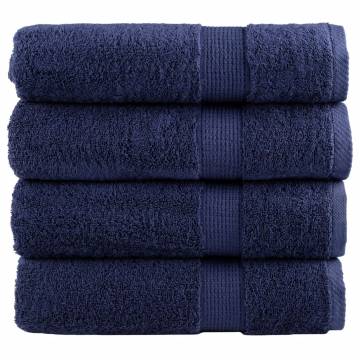  Premium Shower Towels SOLUND 4pcs Navy Blue 70x140cm 600gsm