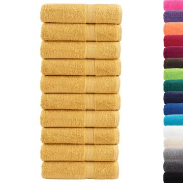  Premium Bath Towels SOLUND 10pcs Gold 100x150cm 600gsm