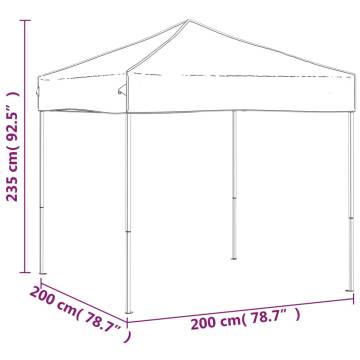  Folding Party Tent Anthracite 2x2 m