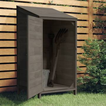 Garden Shed Anthracite 55x52x112 cm Solid Wood Fir