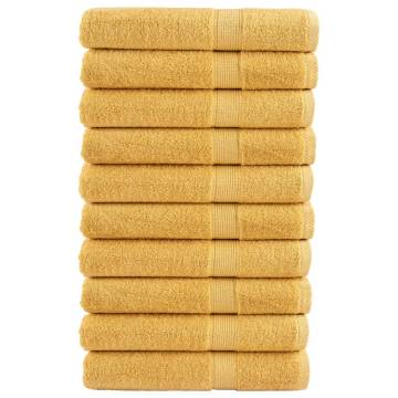  Premium Towels SOLUND 10pcs Gold 100x200cm 600gsm