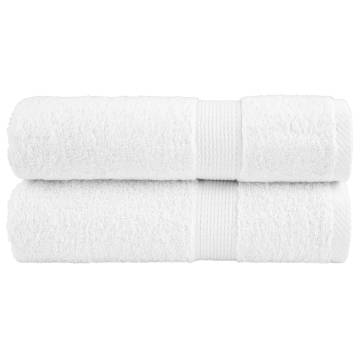  Premium Hand Towels SOLUND 2pcs White 50x100cm 600gsm