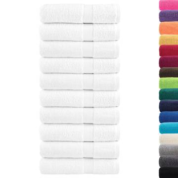  Premium Hand Towels SOLUND 10pcs White 50x100cm 600gsm