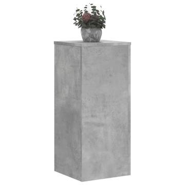  Plant Stands 2 pcs Concrete Grey 30x30x70 cm Engineered wood