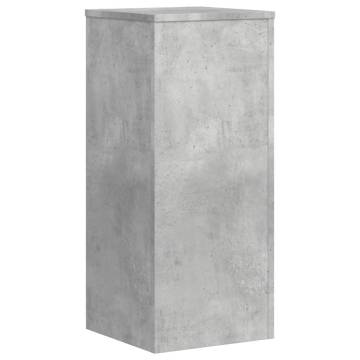  Plant Stands 2 pcs Concrete Grey 30x30x70 cm Engineered wood