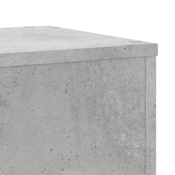  Plant Stands 2 pcs Concrete Grey 30x30x70 cm Engineered wood