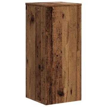  Plant Stands 2 pcs Old Wood 30x30x70 cm Engineered wood