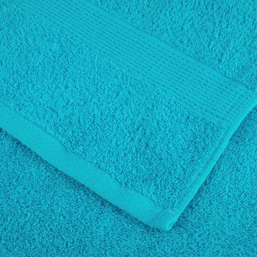  Premium Shower Towels SOLUND 10 pcs Turquoise 70x140 cm 600 gsm