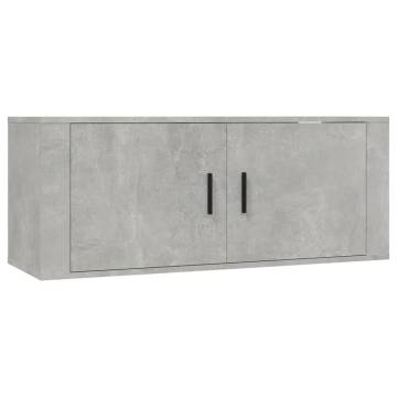 Wall Mounted TV Cabinet Concrete Grey 100x34.5x40 cm