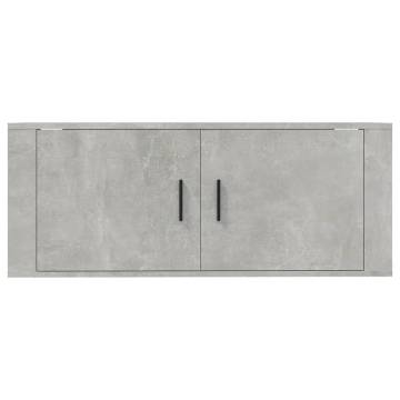 Wall Mounted TV Cabinet Concrete Grey 100x34.5x40 cm