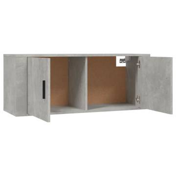 Wall Mounted TV Cabinet Concrete Grey 100x34.5x40 cm