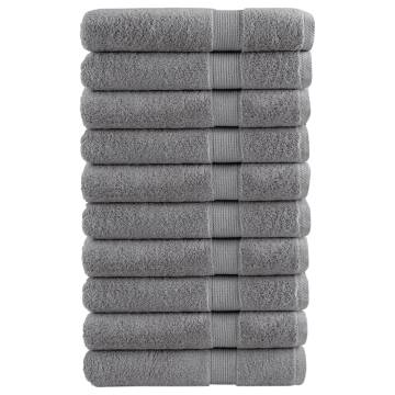  Premium Towels SOLUND 10pcs Grey 100x200cm 600gsm