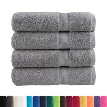  Premium Bath Towels SOLUND 4pcs Grey 100x150cm 600gsm