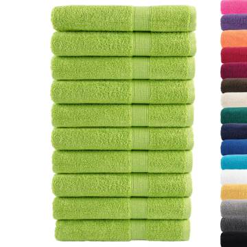  Premium Towels SOLUND 10 pcs Apple Green 100x200 cm 600 gsm