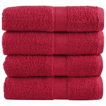  Premium Guest Towels SOLUND 4 pcs Red 30x50 cm 600 gsm