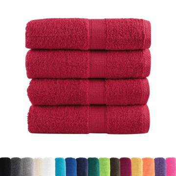  Premium Guest Towels SOLUND 4 pcs Red 30x50 cm 600 gsm