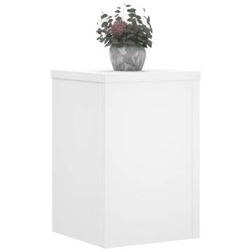  Plant Stands 2 pcs White 25x25x35 cm Engineered Wood