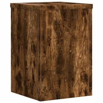  Plant Stands 2 pcs Smoked Oak 25x25x35 cm Engineered Wood