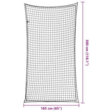  Trailer Net with Elastic Rope Black 3x1.65 m PP