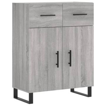  Highboard Grey Sonoma 69.5x34x180 cm Engineered Wood