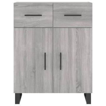  Highboard Grey Sonoma 69.5x34x180 cm Engineered Wood