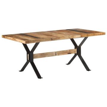  Dining Table 180x90x76 cm Rough Mango Wood