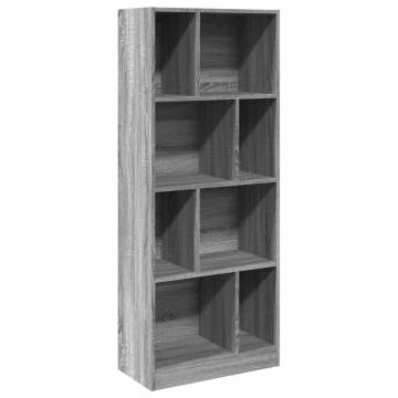  Bookcase Grey Sonoma 57x28.5x141 cm Engineered Wood