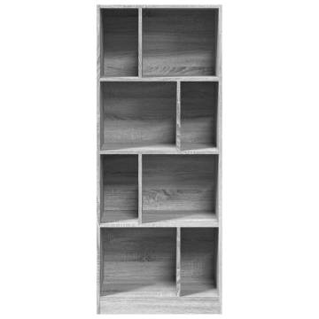  Bookcase Grey Sonoma 57x28.5x141 cm Engineered Wood