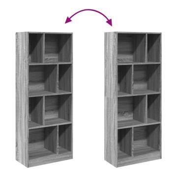  Bookcase Grey Sonoma 57x28.5x141 cm Engineered Wood