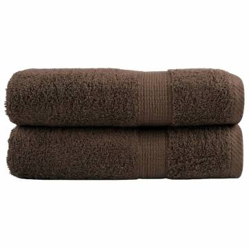  Premium Shower Towels SOLUND 2pcs Brown 70x140cm 600gsm