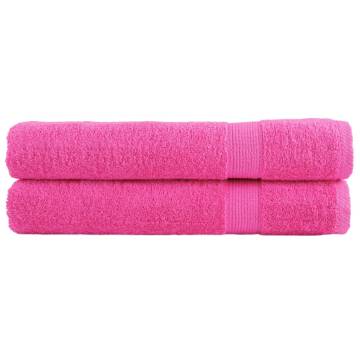  Premium Sauna Towels SOLUND 2 pcs Pink 80x200 cm 600 gsm