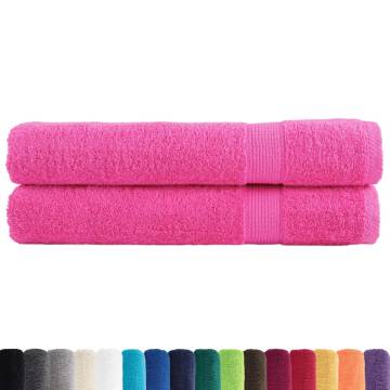  Premium Sauna Towels SOLUND 2 pcs Pink 80x200 cm 600 gsm